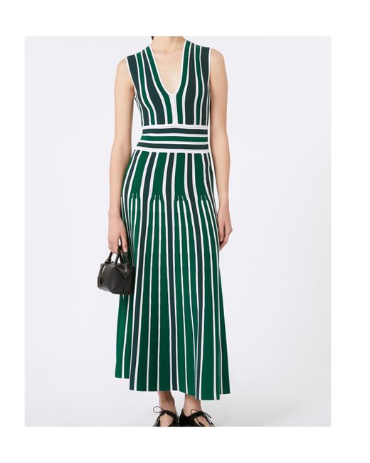 Max Mara Green Tallone Knitted Dress