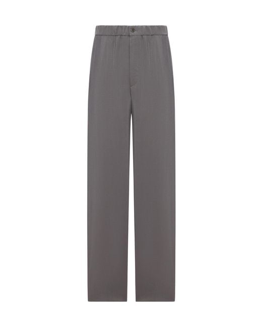 Giorgio Armani Gray Buttoned Trousers for men