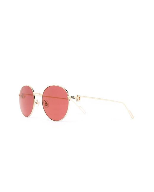 Cartier Pink Round-Frame Sunglasses