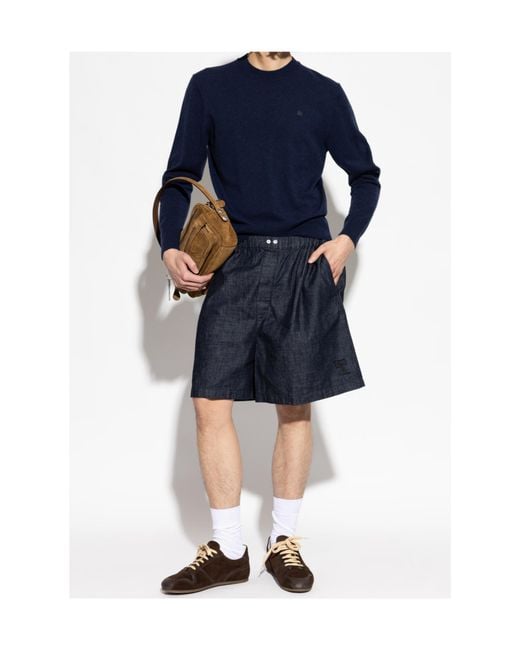 Acne Blue Long-Sleeved Sweater for men