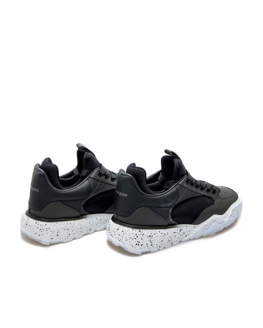 McQueen Black Court Tech Lace-Up Sneakers for men