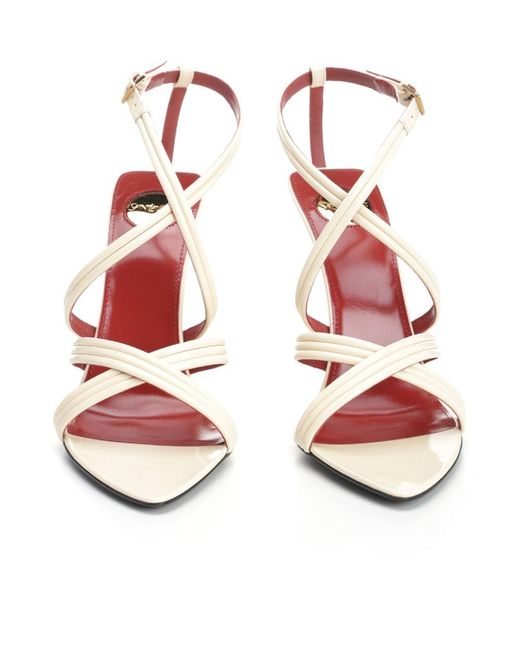 Saint Laurent Metallic Pointed High-Heeled Sandals