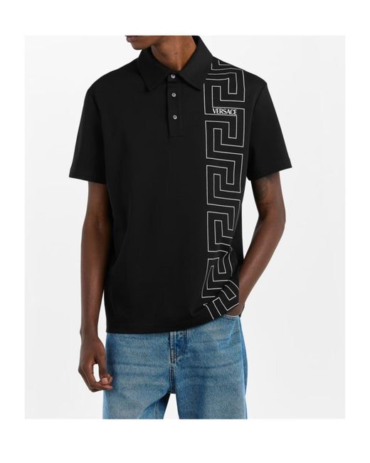 Versace Black Grec Tp Polo Sn00 for men