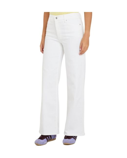 FRAME White Wide-Leg Jeans