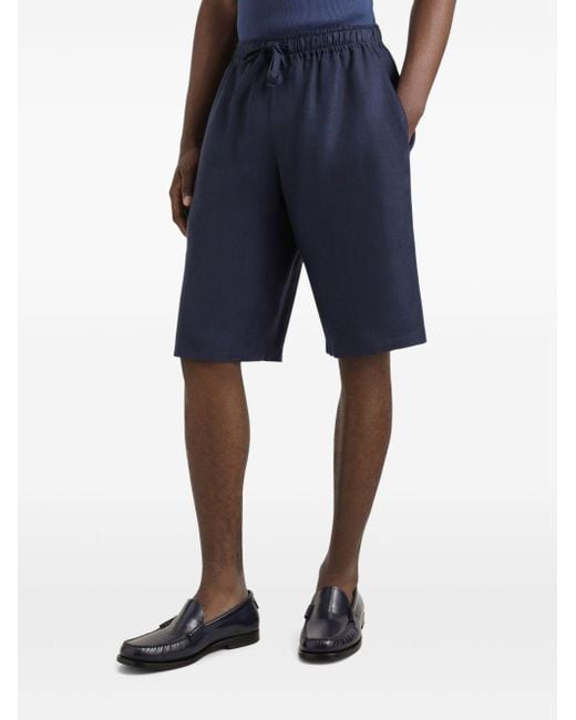Dolce & Gabbana Blue Drawstring Shorts for men