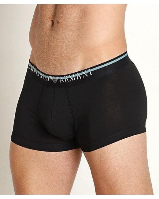 Emporio Armani Blue Elastic Waist Panties for men