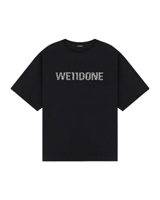 we11done Black Short-Sleeved T-Shirt for men