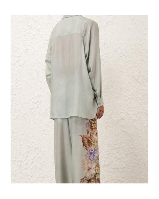 Zimmermann White Coco Relaxed Shirt