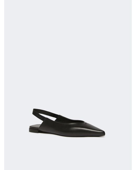 Max Mara Black Open-Toe Flat Sandals