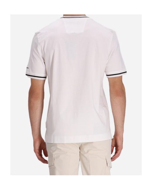 Boss White C-Taut 197 Logo Trim T-Shirt for men