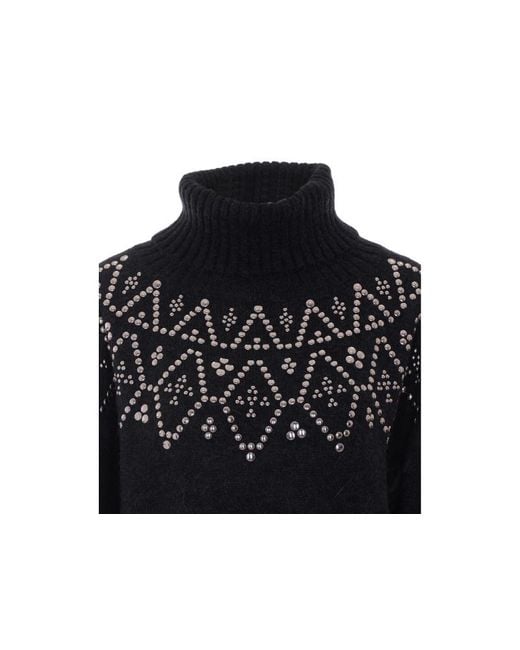 Alpha Studio Black Turtleneck Sweater