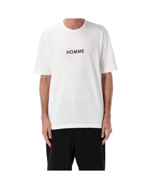 Comme des Garçons White Homme Logo Tee for men