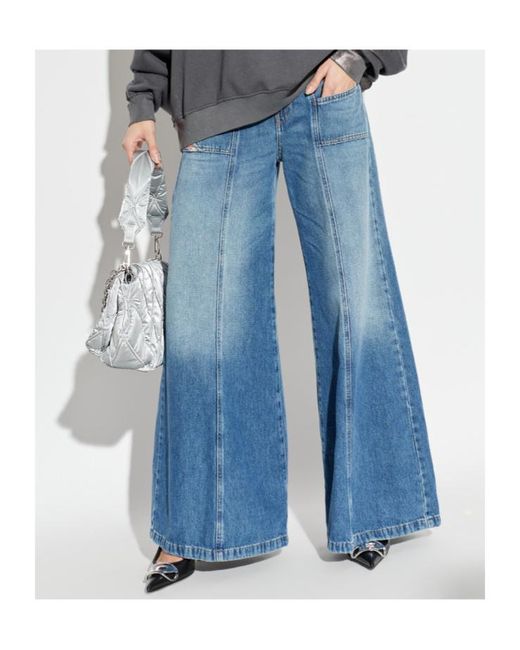 DIESEL Blue D-Akii 09M56 Flare Jeans