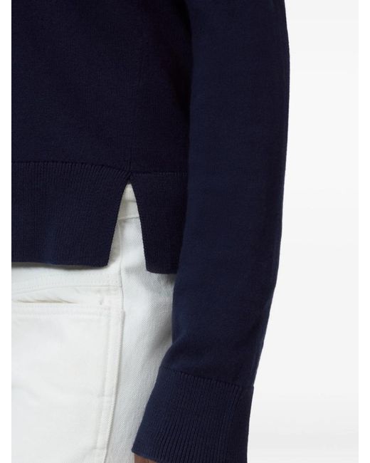 Closed Blue Long-Sleeve Crew-Neck Sweater