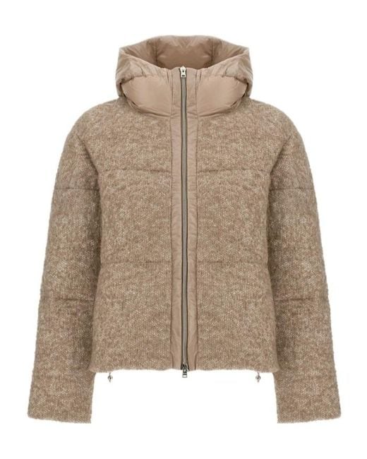 Herno Brown Long-Sleeved Down Jacket