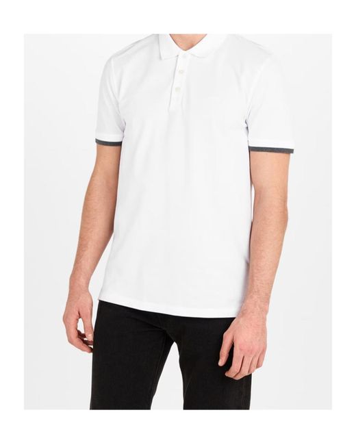 Boss White Logo Short-Sleeve Polo Shirt for men