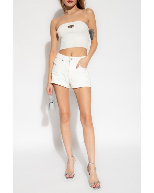 DIESEL Green M-Clarksvillex Logo Plaque Tube Top
