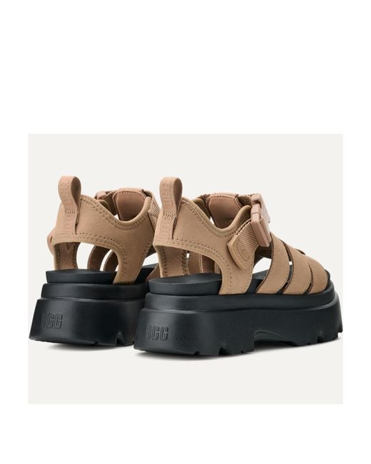 Ugg Brown Round Toe Flat Sandals
