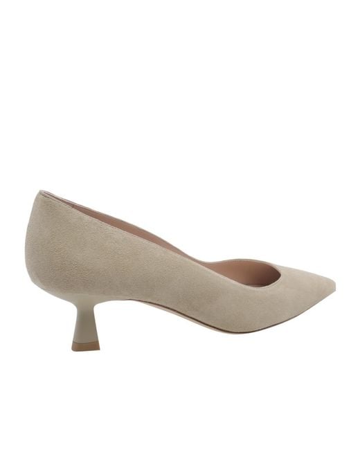 Stuart Weitzman Gray Pointed-Toe High Heels