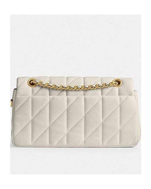 COACH Natural Tabby 26 Logo Plaque Quilted Crossbody Bag