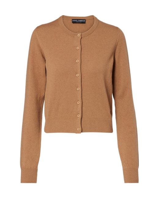 Dolce & Gabbana Brown Cashmere Cardigan