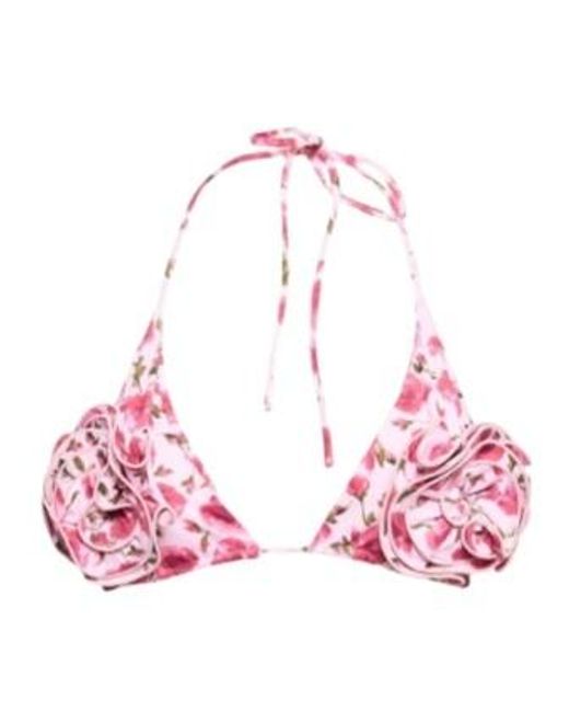 Magda Butrym Pink 3D Flower Bikini Swimsuit
