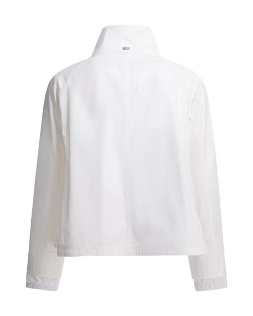 Herno White High Collar Waterproof Jacket