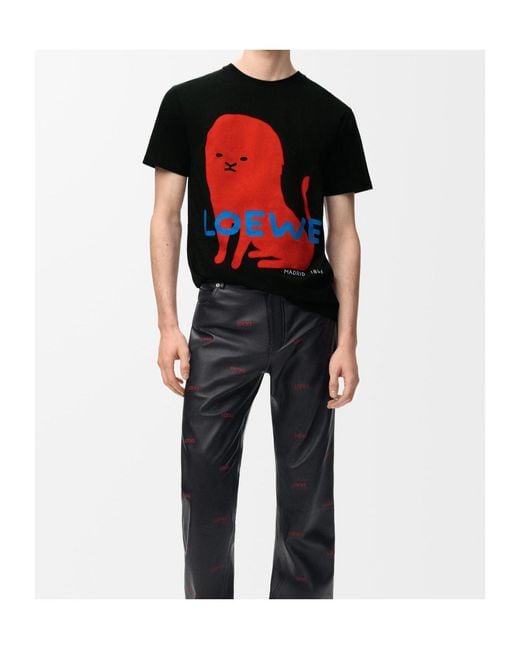Loewe Black T-Shirt Classique En Coton