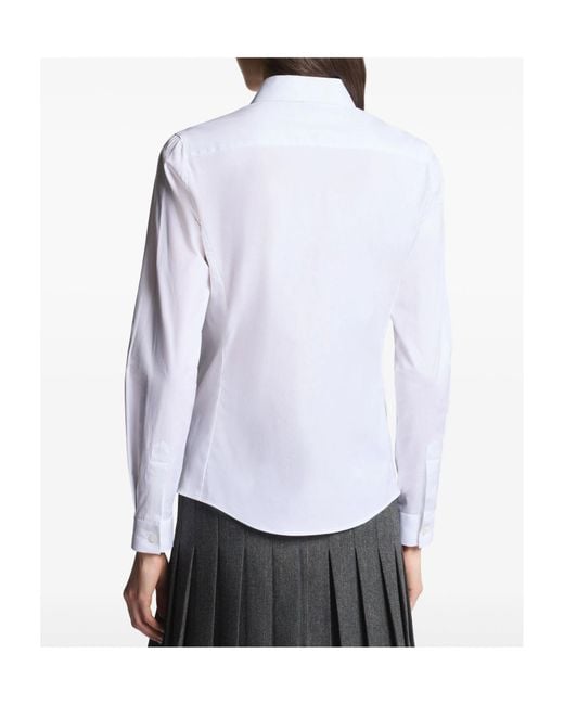Fay White Slim Stretch Poplin Shirt