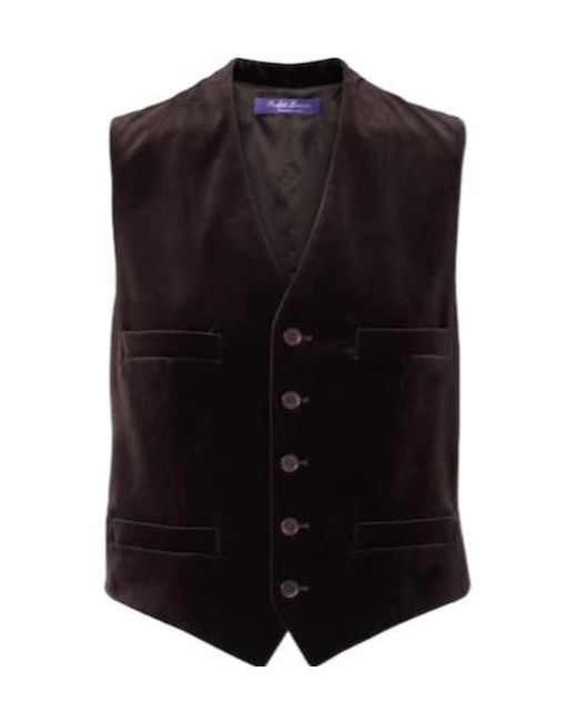 Ralph Lauren Black Cotton-Blend Vest