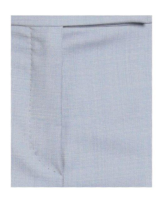 Max Mara Blue Houndstooth Straight-Leg Casual Pants