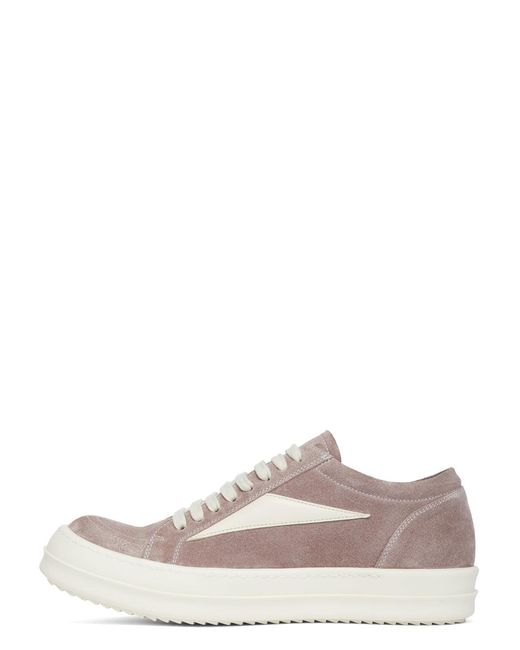 Rick Owens Gray Round-Toe Low-Top Casual Shoes
