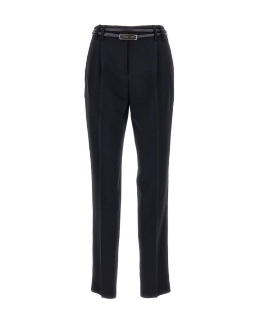 Max Mara Blue Belt Loops Slacks