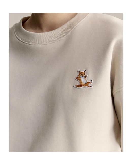 Maison Kitsuné White Chillax Fox Comfort Sweatshirt