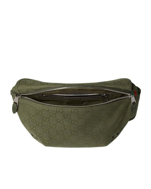 Gucci Green Gg Monogrammed Belt Bag for men