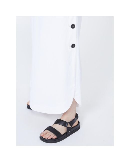 Max Mara White Zipper Skirt