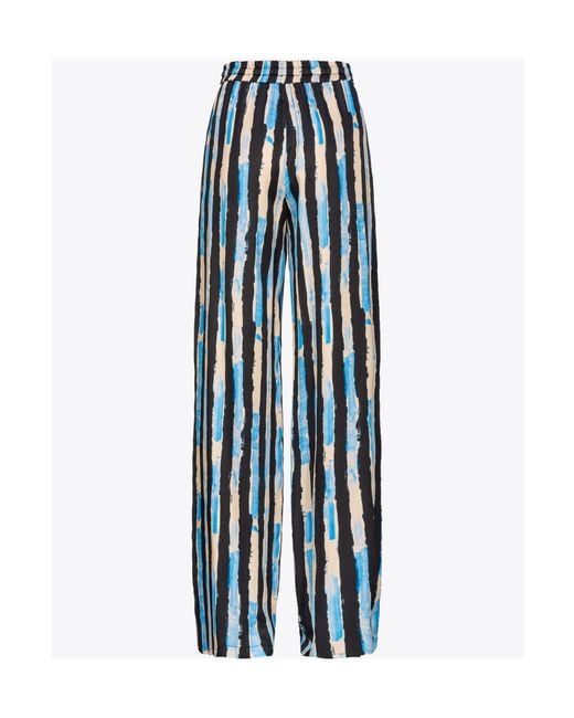 Pinko Blue Striped Drawstring Trousers