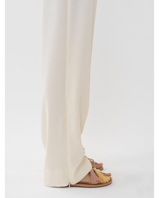 See By Chloé White Corduroy-Detail Track Pants