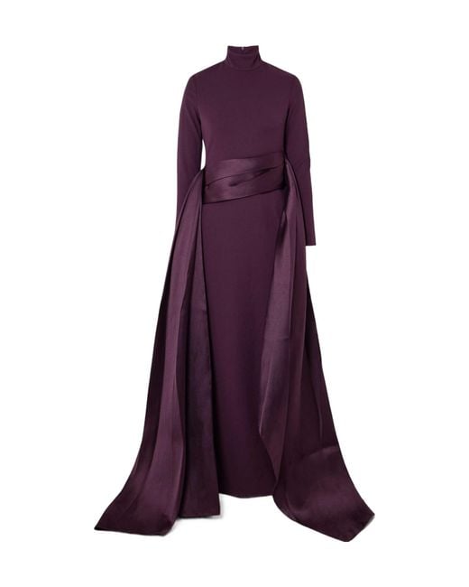 Solace London Purple Simple Long Dress