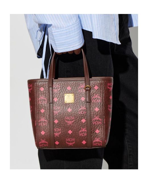 MCM Brown Toni Double-Handle Shoulder Bag