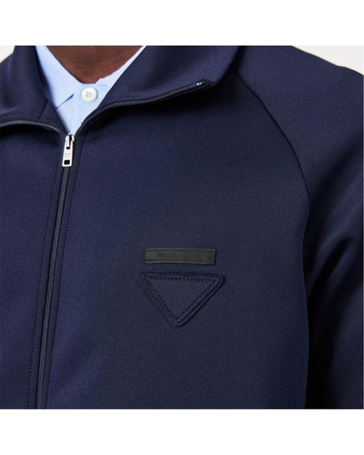 Prada Blue Logo Zip Jacket for men