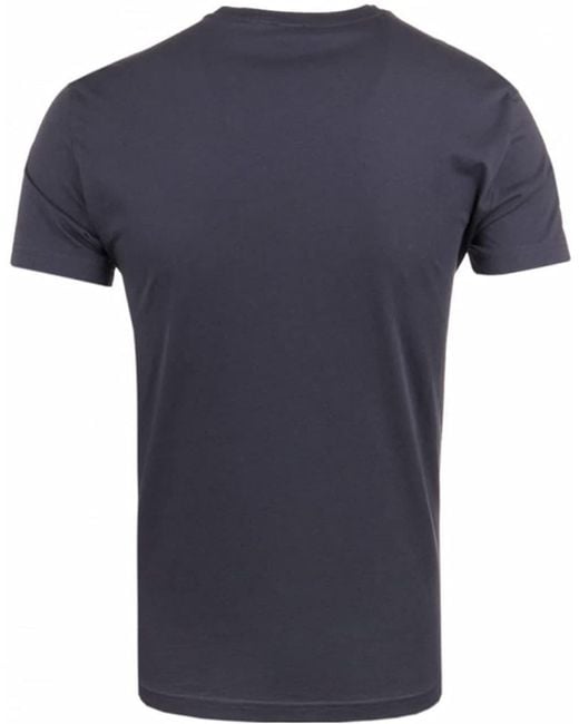 EA7 Blue Round Collar Logo T-Shirt for men