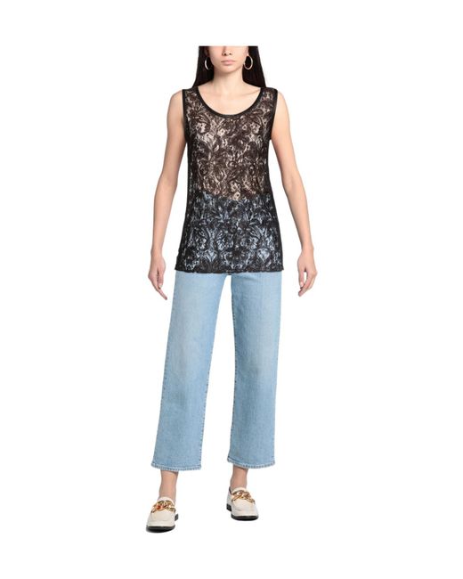 Dolce & Gabbana Black Solid Color Tops