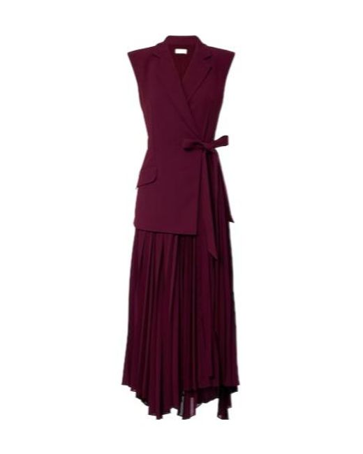 Jonathan Simkhai Purple Helena Crepe Midi Dress