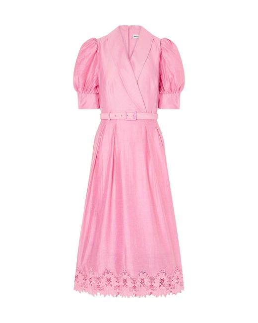 Rebecca Vallance Pink Petalite Midi Dress