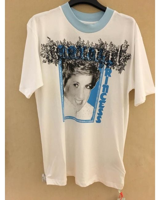 Off-White c/o Virgil Abloh Blue Tribute 1 Princess Diana T-Shirt
