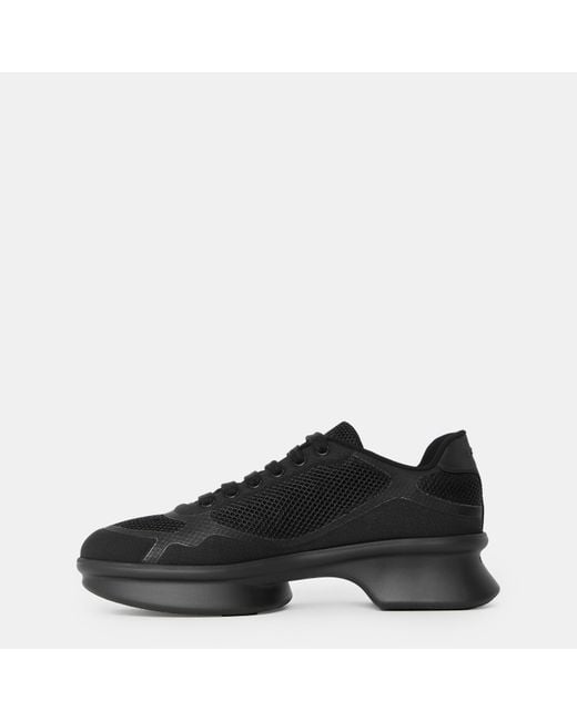 Prada Black Lace-Up Sneakers