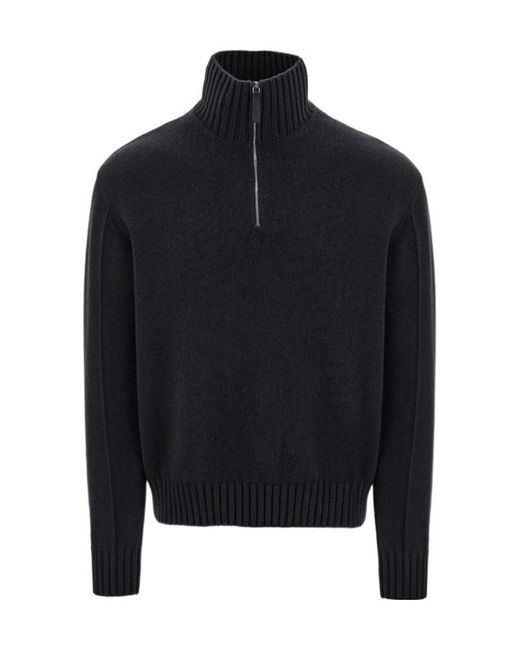 Ferragamo Blue Ferragamo High Neck Pullover for men