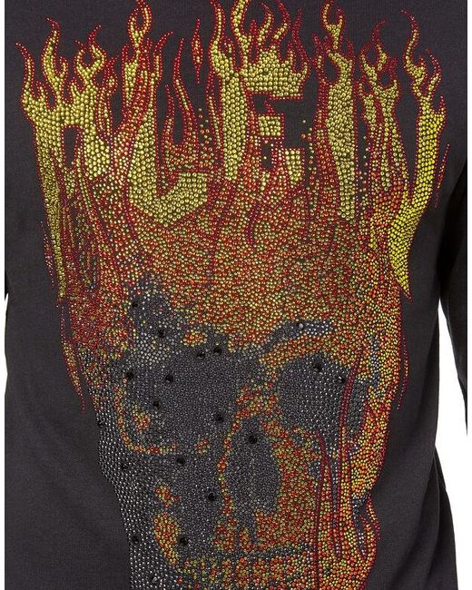 Philipp Plein Black Round-Necked Diamond Sweater for men
