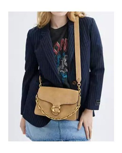COACH Metallic Tabby Chain Shoulder Bag